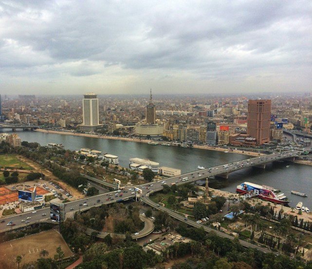 The Cairo skyline of domes and minarets